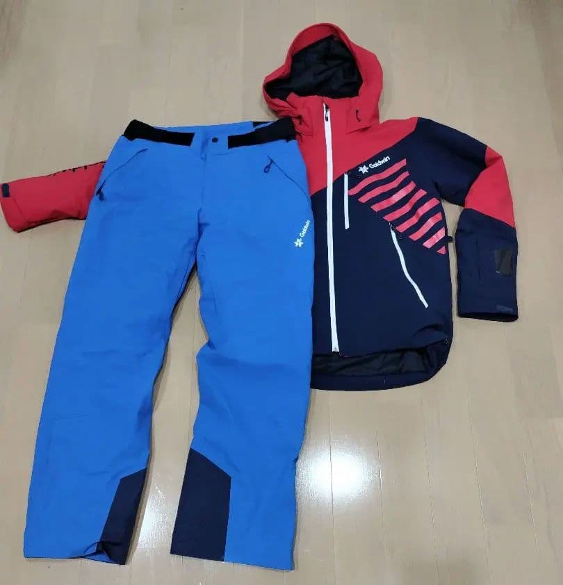 DESCENTE スキーウェア 子ども用 160 濃いグレー/ターコイズ