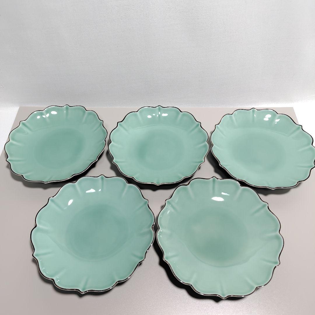 深川製磁 百年庵 笹青磁 皿 5枚 - メルカリ