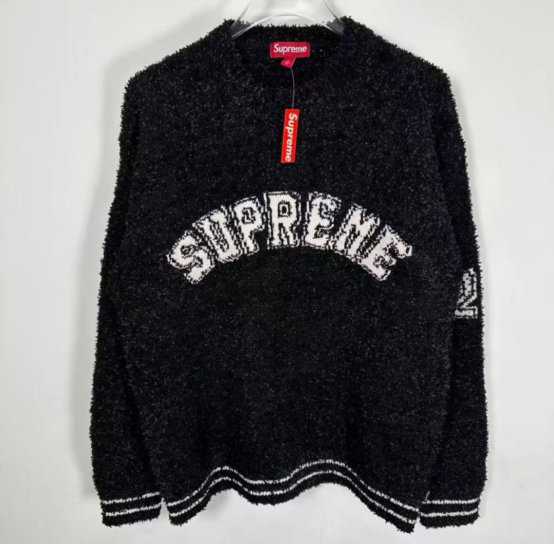 Supreme ブラック ニット セーター - メルカリ