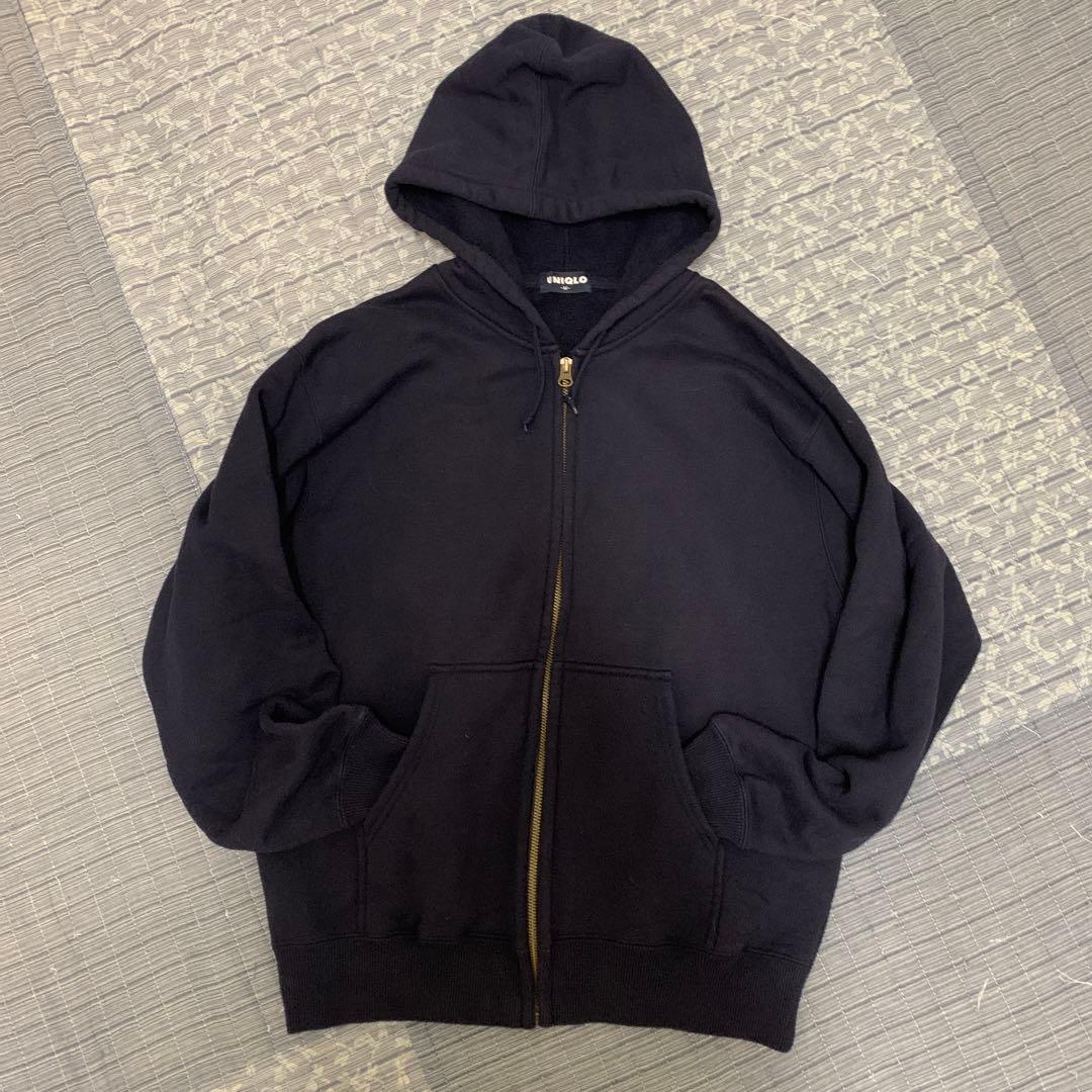 90s 紺タグ OLD UNIQLO オールドユニクロ ジップパーカー ネイビー