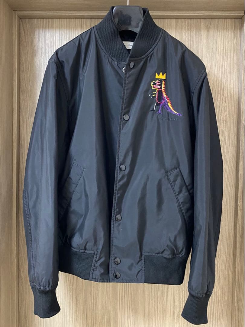 美品】COACH バスキア コーチ ナイロン ジャケット ブルゾンMA1 - メルカリ