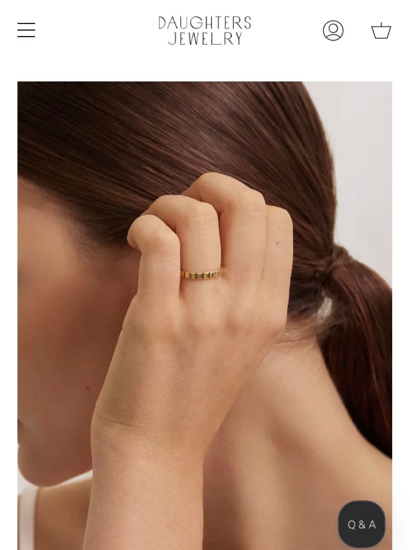 14k daughters jewelry Block set ring 9号 - メルカリ