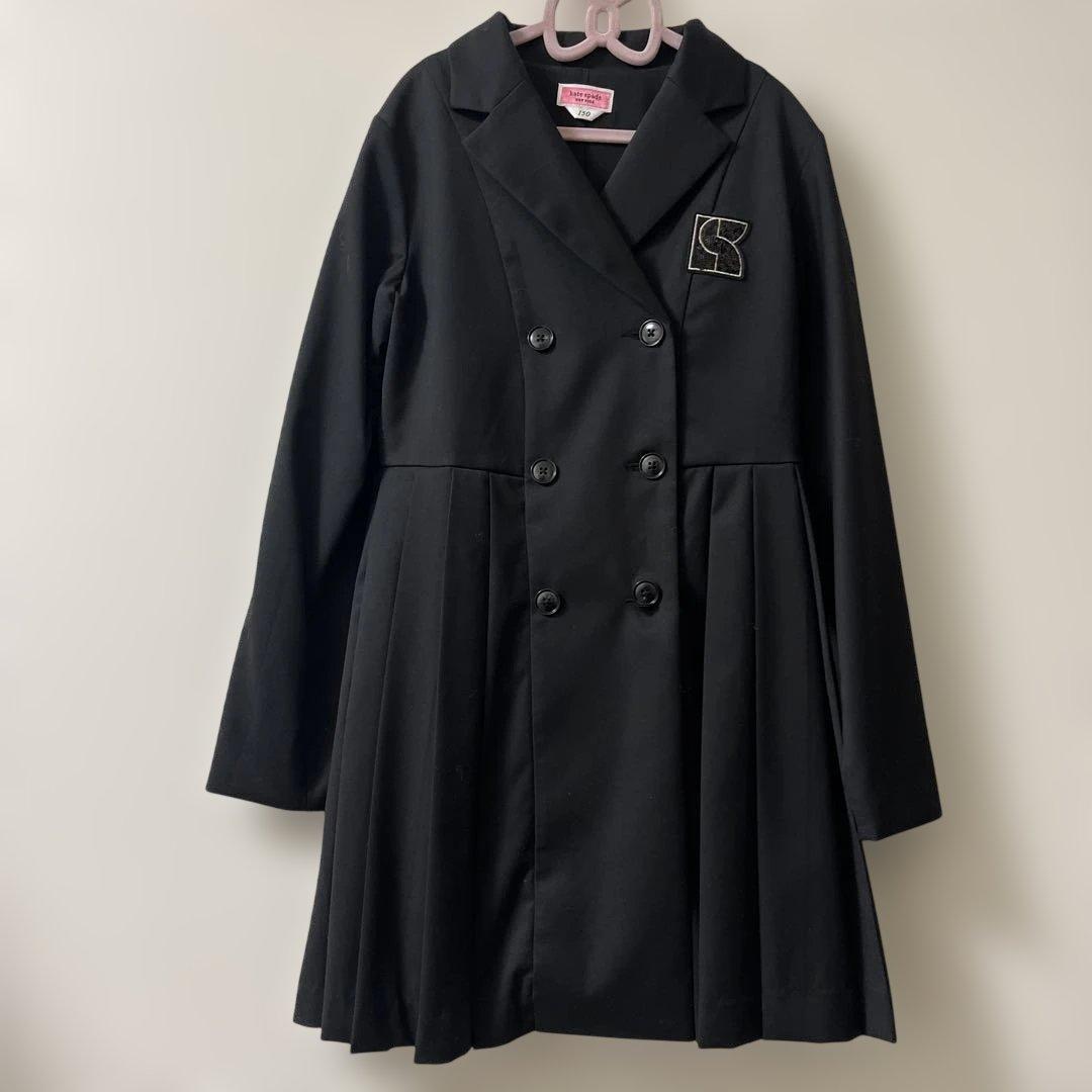 お値下げ中【美品】卒服　Kate spadeブラック セットアップ　150 ケイトスペード 卒業式 卒服 150 女の子 フォーマル スーツ