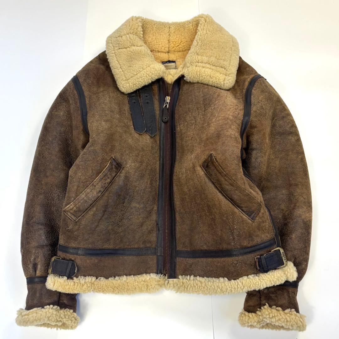 専用XL AVIREX B-3 リアルムートン フライトジャケット ボンバー
