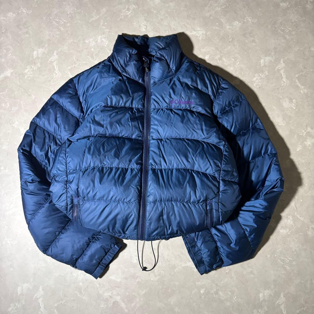 Columbia フーデッド パファージャケット ドローコード 短丈 光沢