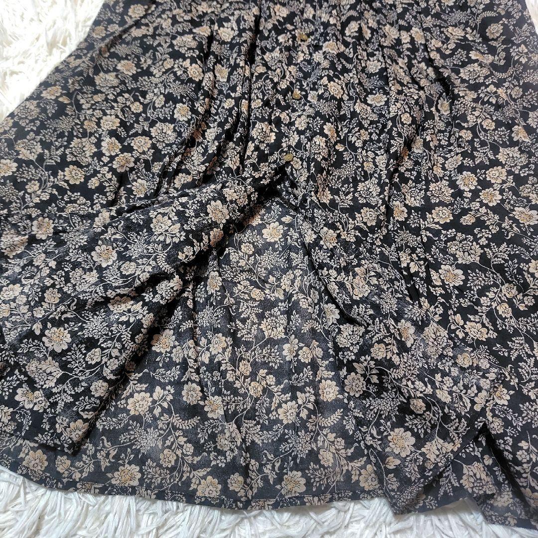 未使用級♡インド綿100】ヌキテパ コットンボイルピンタックドレス 花