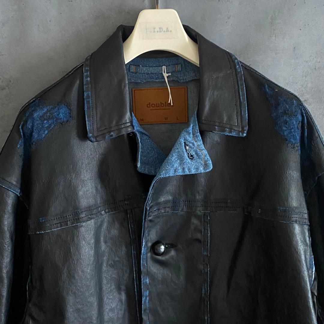 25ss doublet レザーコーティングデニムジャケット ダブレット - メルカリ