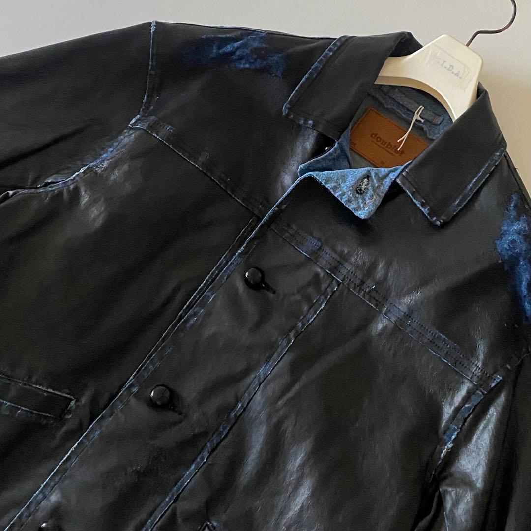 25ss doublet レザーコーティングデニムジャケット ダブレット - メルカリ