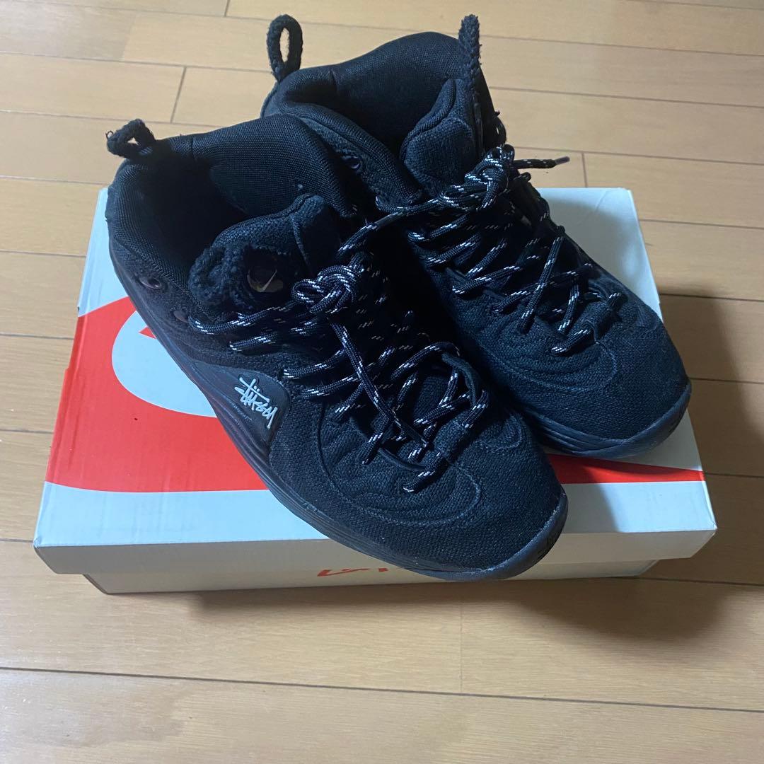 靴 Nike x Stussy Air Penny II Black 25.5cm