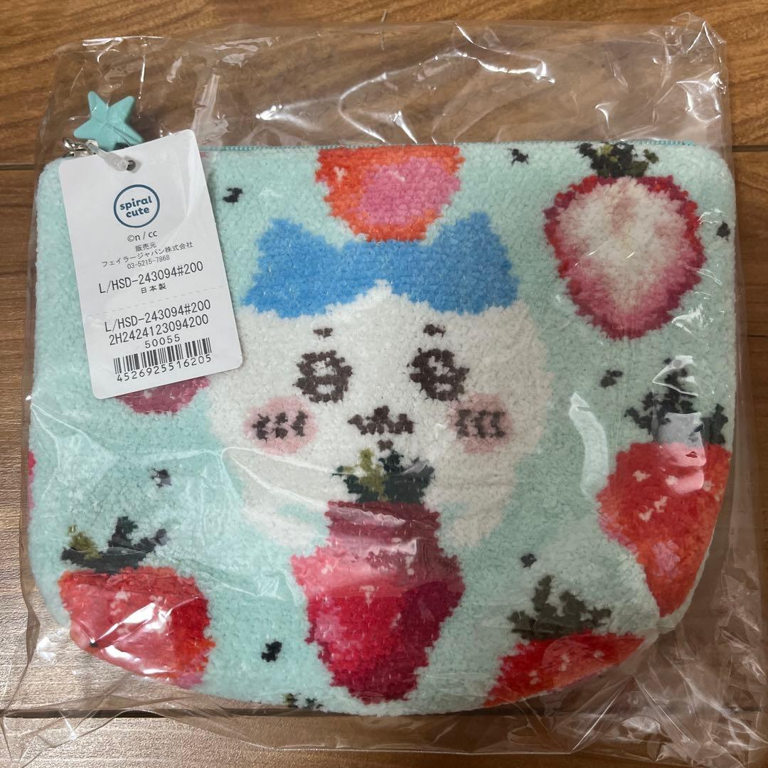 新品未開封】フェイラー ちいかわ ハチワレ ストロベリードット ポーチ