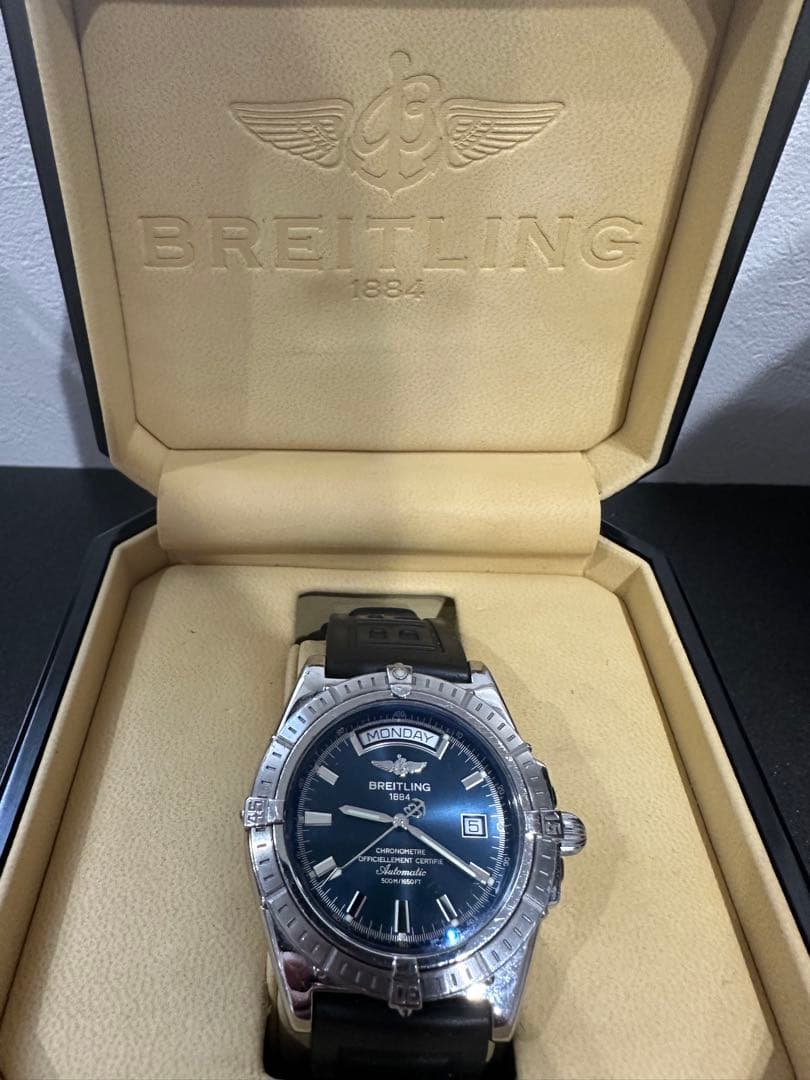 BREITLING ヘッドウィンド　ブルーダイヤルラバーブレスレット BREITLING ヘッドウィンド ブルーダイヤルラバーブレスレット - メルカリ