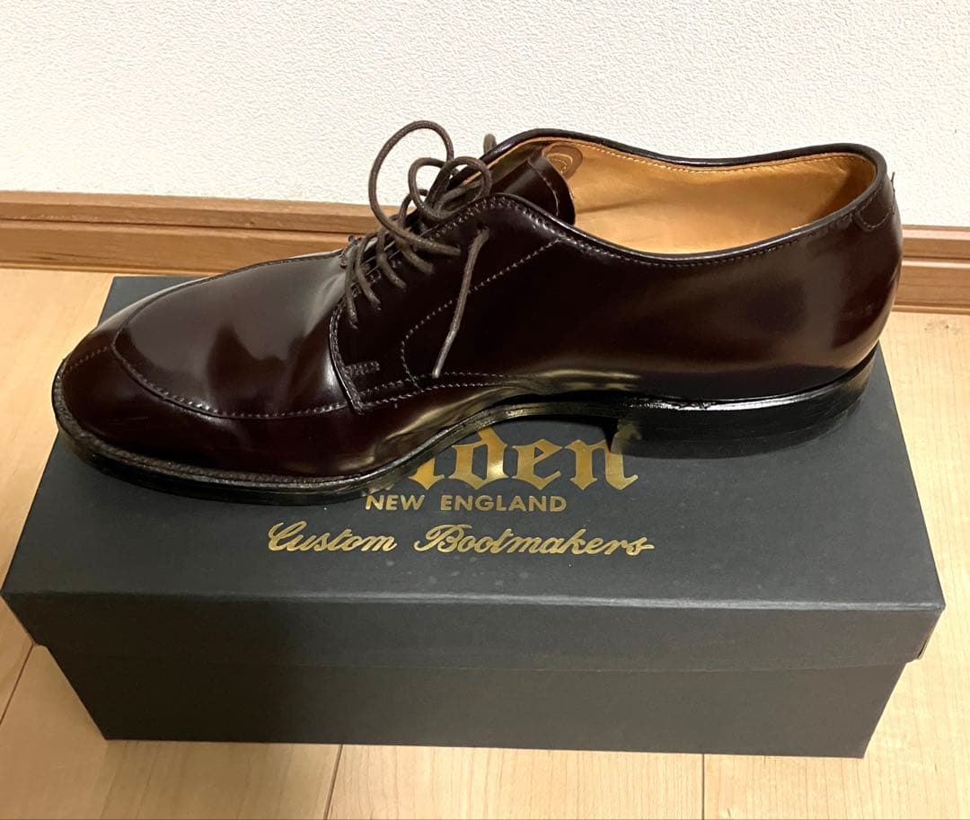 使用数回】オールデン バーガンディコードバン 54321 9ハーフD - メルカリ