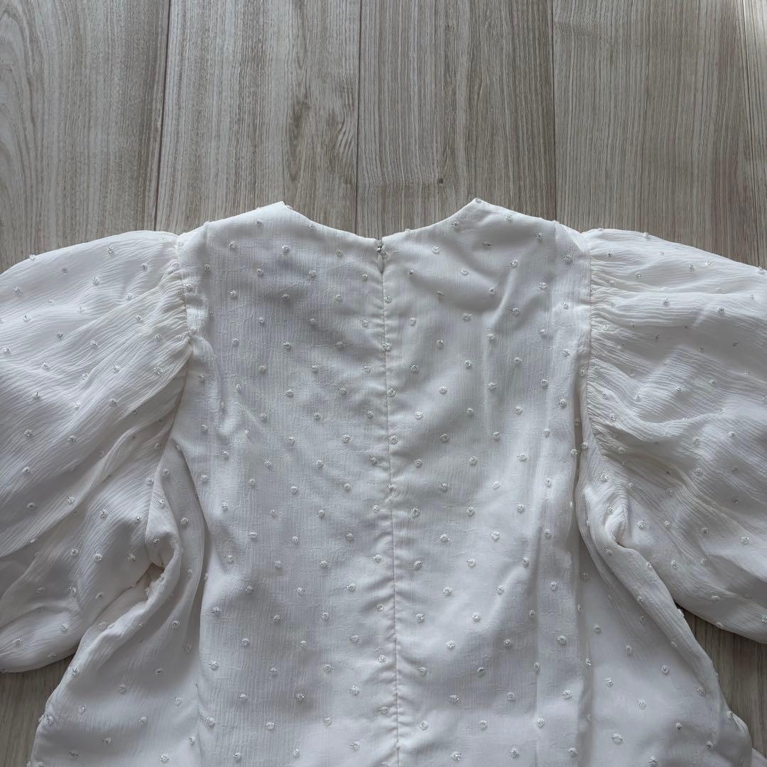 極美品】ツルバイマリコオイカワ 25SS eleonore ブラウス ホワイト