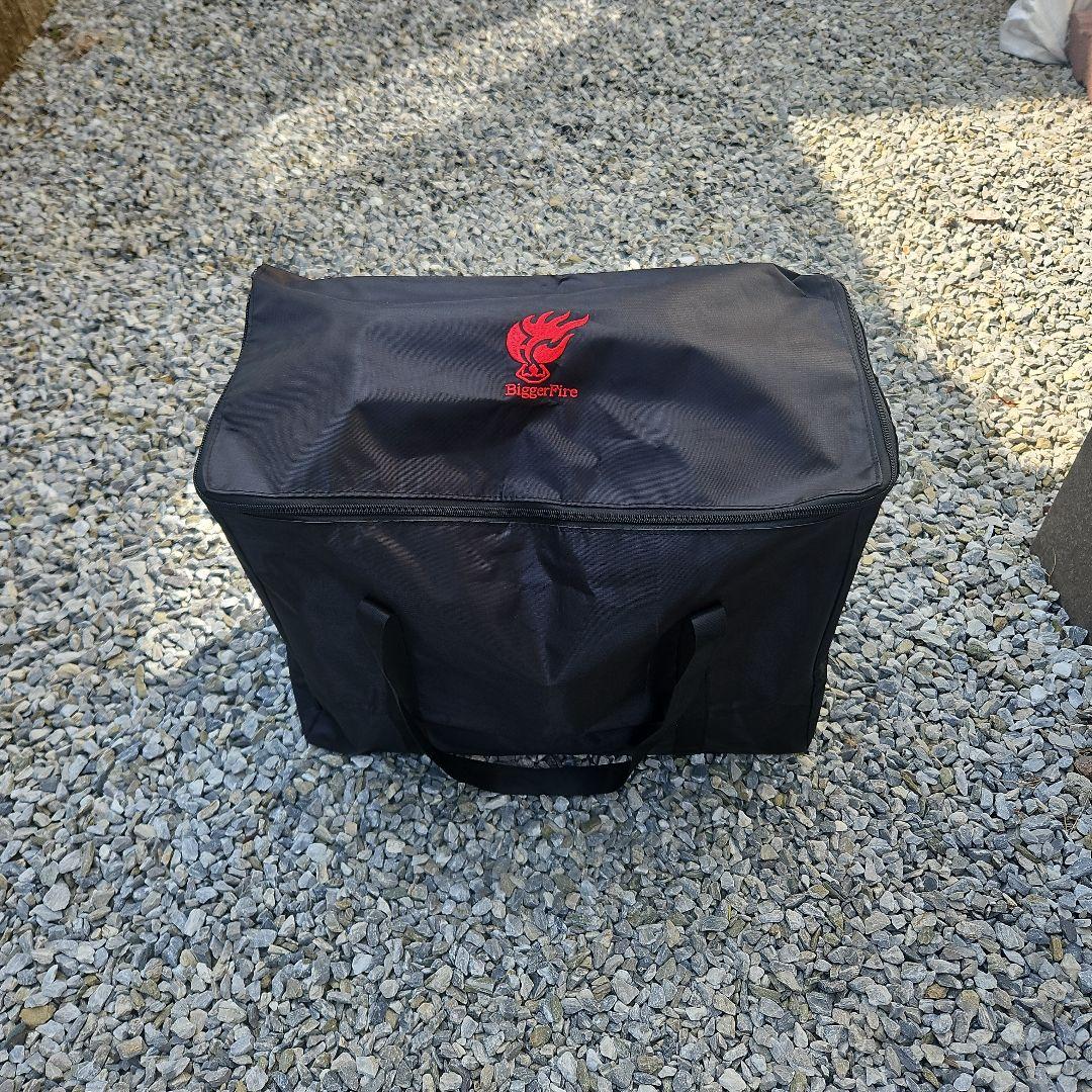 薪ストーブ 黒 収納バック付き 窓付き - メルカリ