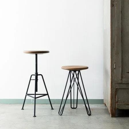 高さが変えられる アンティークなアイアンスツールアジャスター