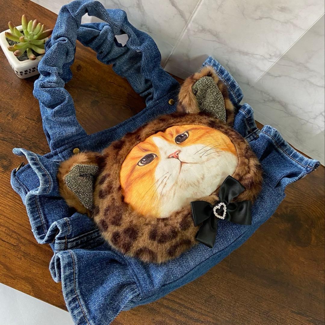 コヤンイサムチョン♡デニムリメイク【フリルバッグ】ハンドメイド