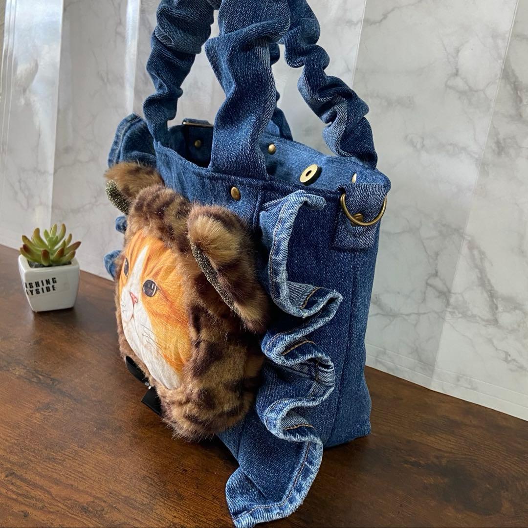 コヤンイサムチョン♡デニムリメイク【フリルバッグ】ハンドメイド