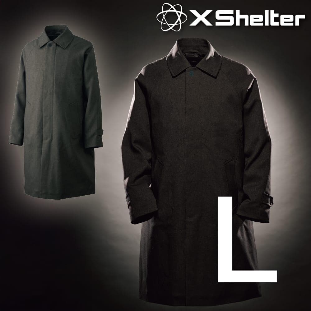 ワークマン エックスシェルター 断熱β ステンカラーコート L ブラック