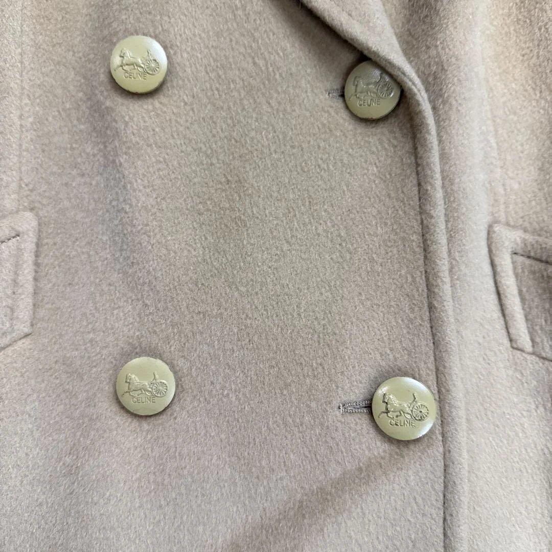 セリーヌCELINE 大きいサイズ カシミヤ50%ウールコート 3Lサイズ