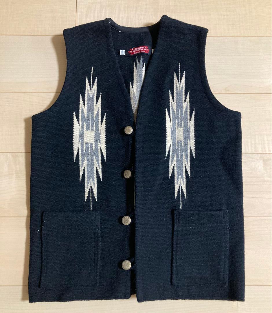 【訳あり品の為お安く出品！】CENTINELA　ウールラグベスト　サイズ36 楽天市場】CENTINELA センチネラ チマヨ ウール ラグ ベスト/BLACK