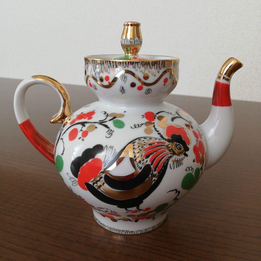 ロモノーソフ ビンテージ ティーポット 旧刻印 USSR インペリアル