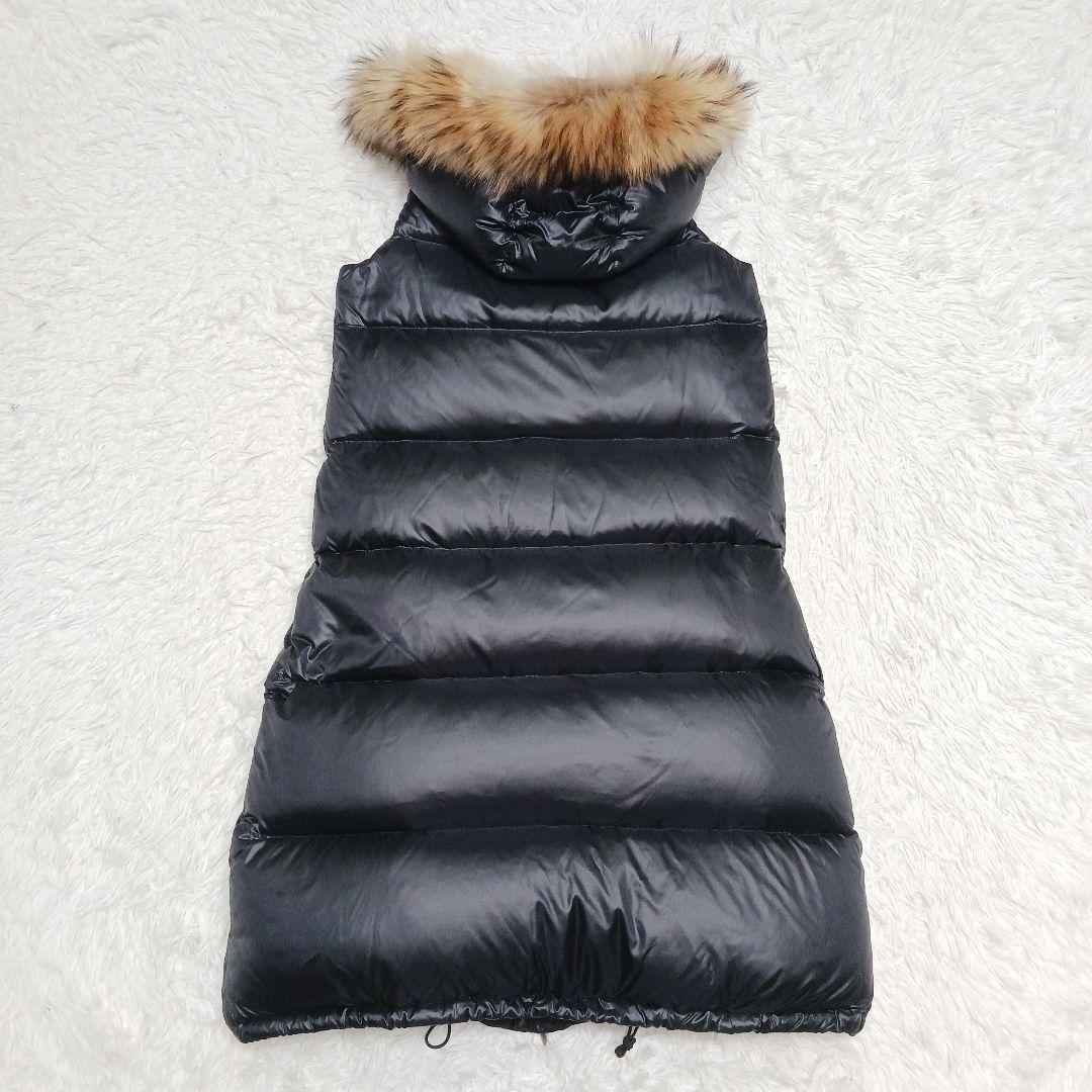 ✨極美品✨セオリー ファーフード付き ロングダウンベスト 黒 S
