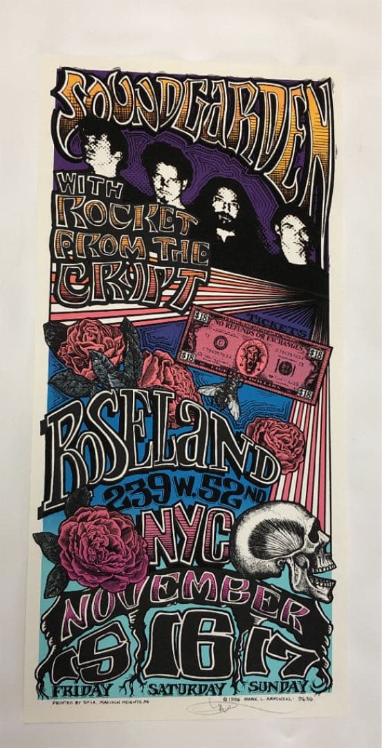 サウンドガーデン 1996 ニューヨークライブポスター ロケットフロムザクリプト サウンドガーデン 1996 ニューヨークライブポスター ロケットフロムザ