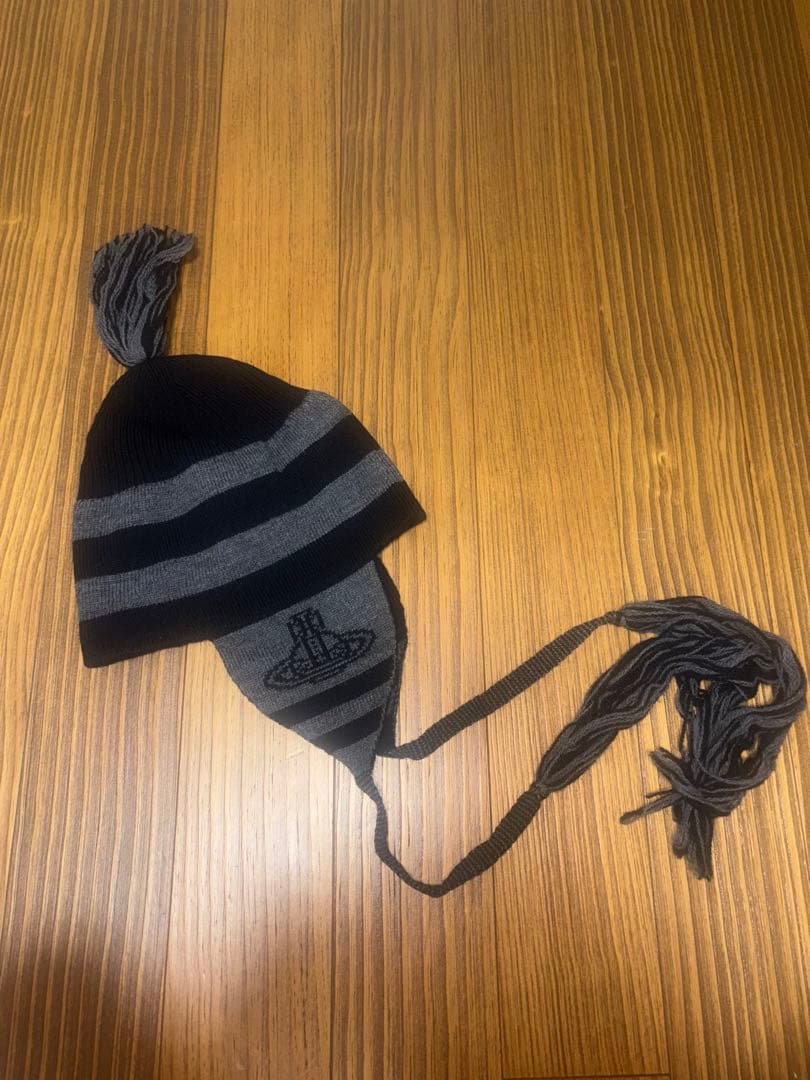Vivienne Westwood ORB フラップ付ワッチ ニット帽 グレー - メルカリ