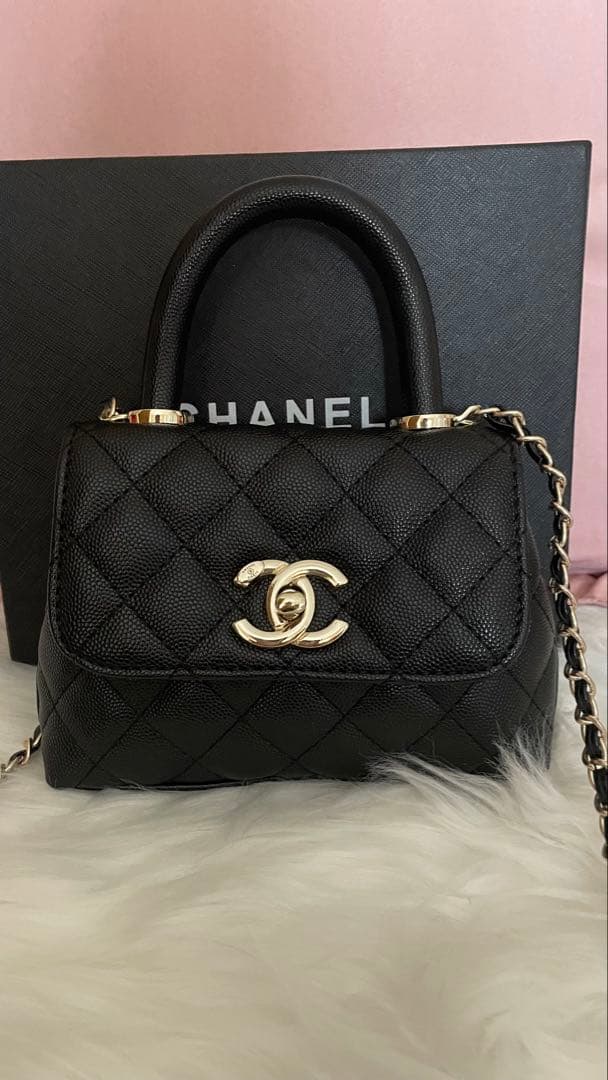 CHANEL ミニココハンドルシャネルノベルティバッグ - メルカリ