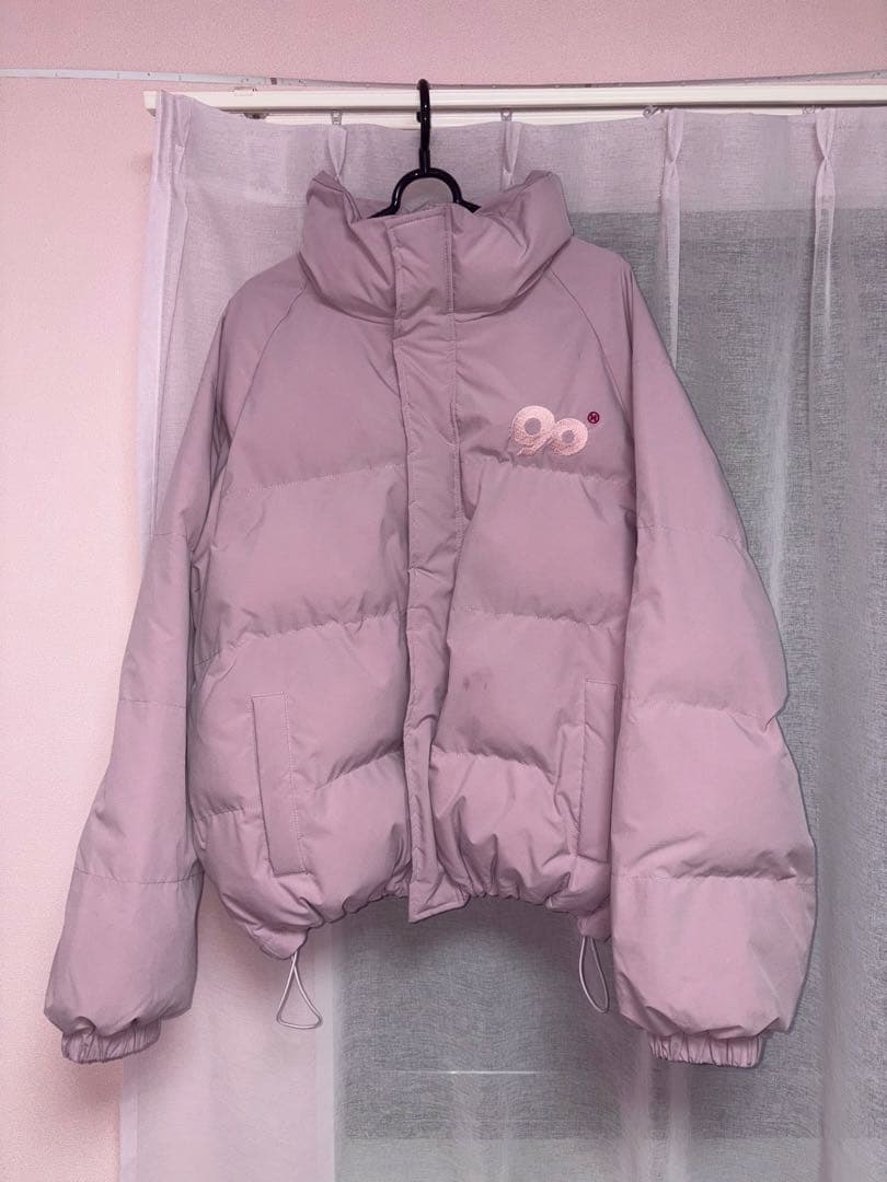 9090 ダウンジャケット ピンク - メルカリ