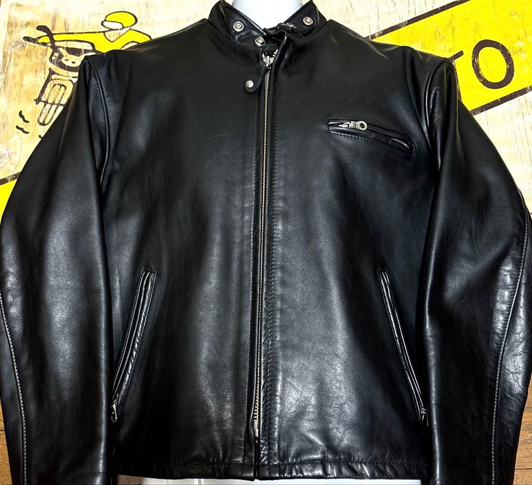 美品‼️新型schott141 44インチシングルライダース インナーボア付