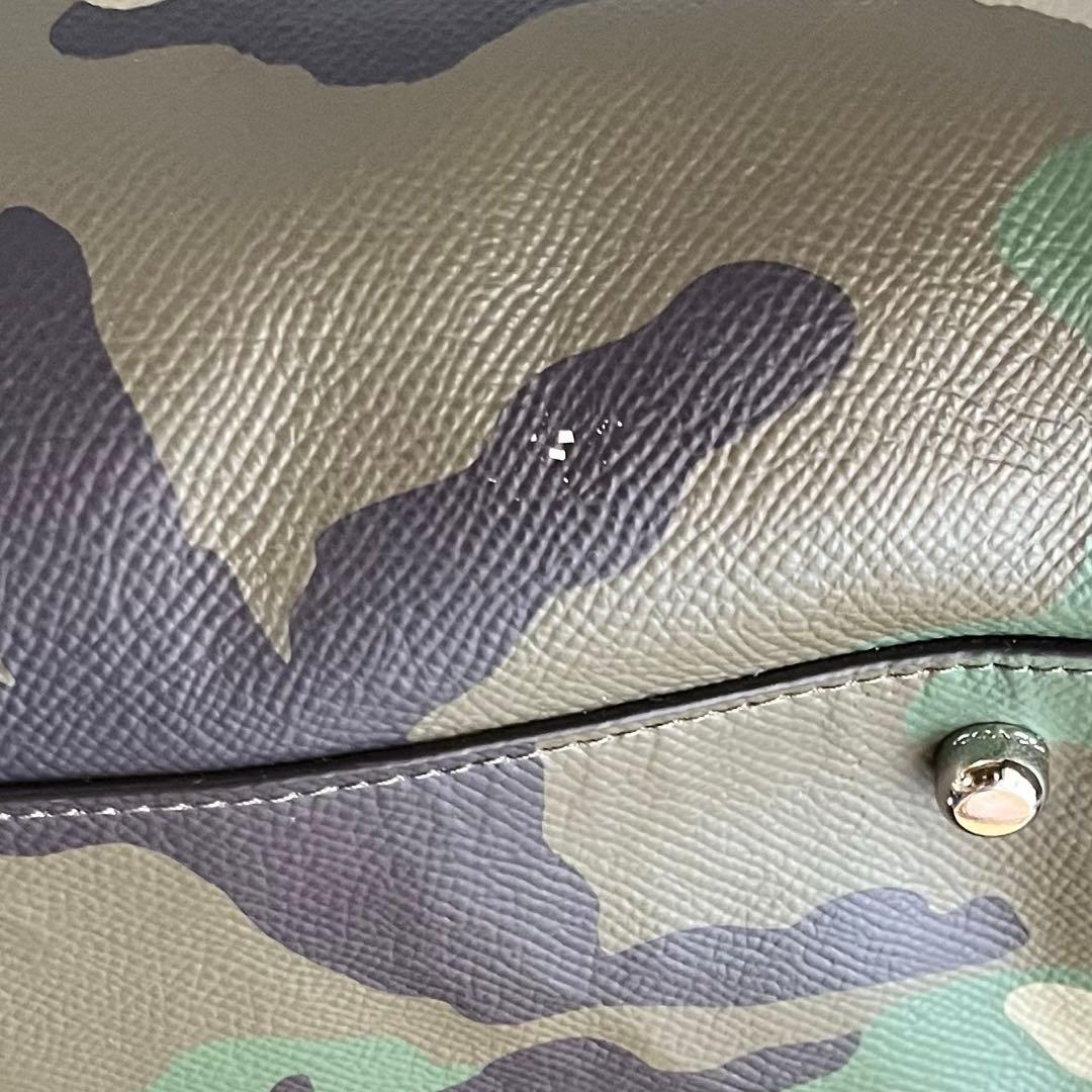 COACHコーチ サリーサッチェル カモフラージュ 2WAYバッグ 迷彩柄