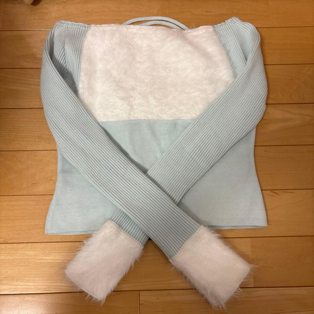 LUMIGNON ルミニョン 水色 長袖ニットセーター F - メルカリ