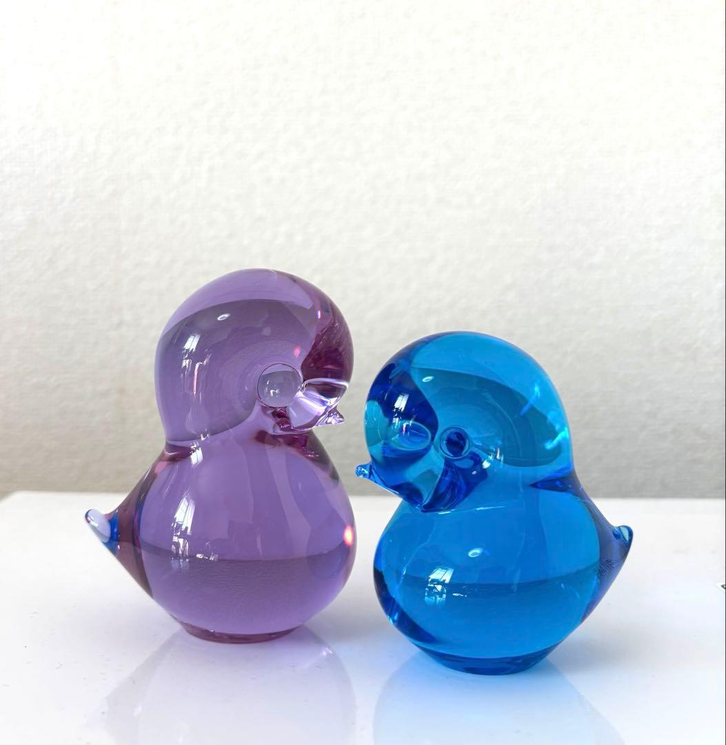 FMkonstglasコンストグラス】ガラス製 鳥の置物 ペーパーウエイト