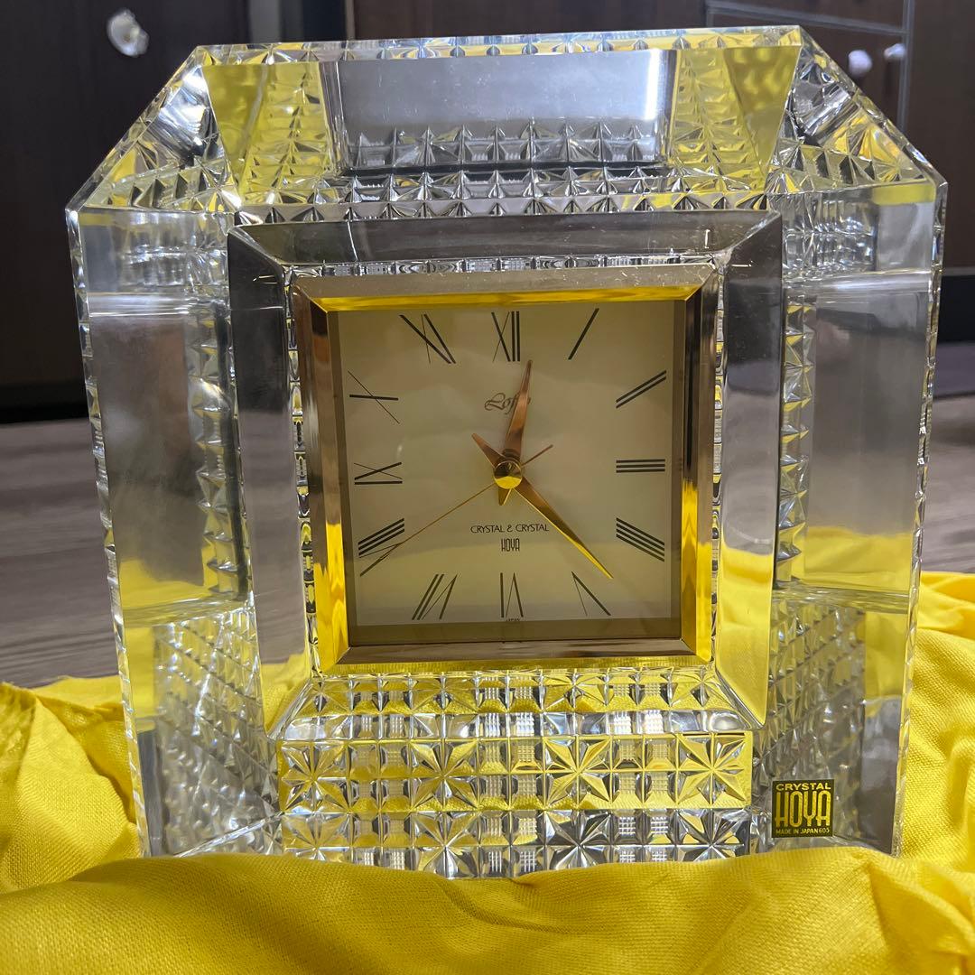HOYA ホヤ CRYSTAL＆CRYSTAL クリスタル 置時計 - メルカリ