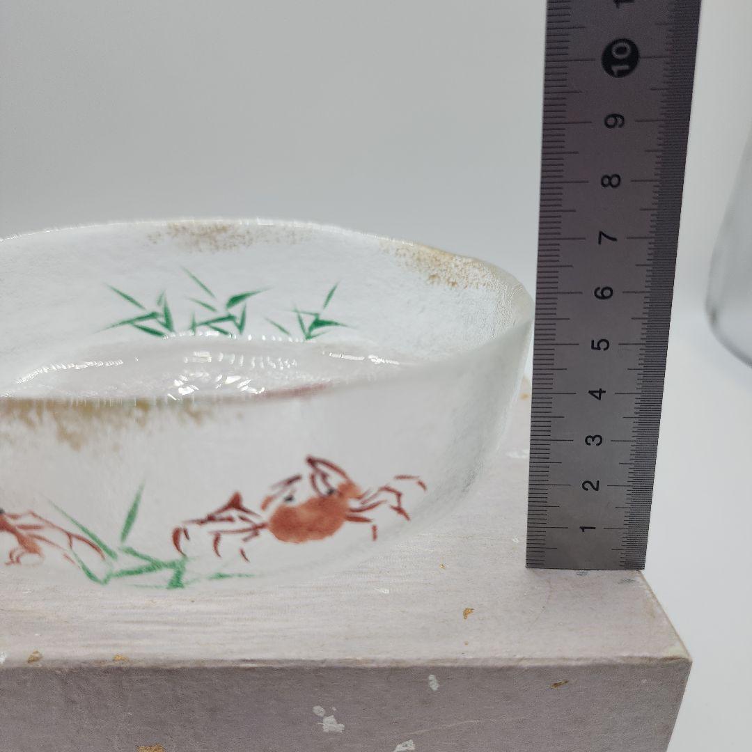 茶道具 【広畑久仁彦】蟹図 ガラス 平茶碗 紙箱 義山 夏茶碗の通販はau