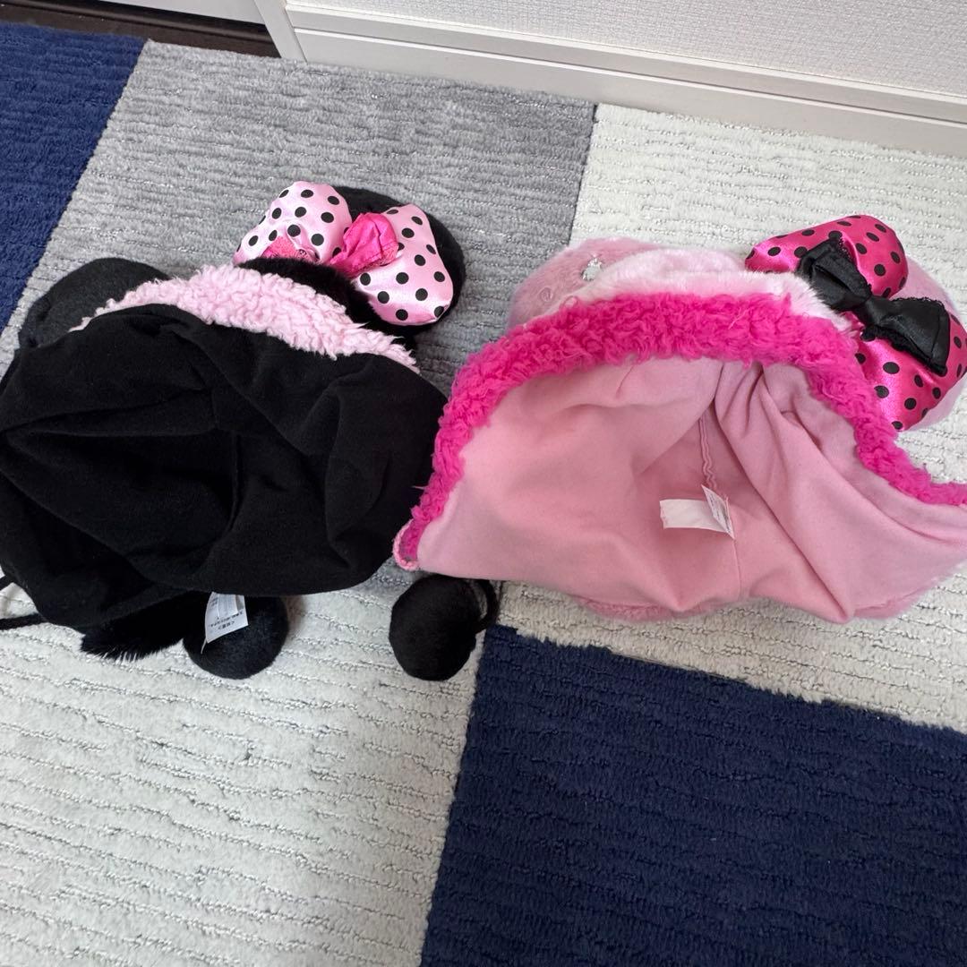 ミニーファンキャップ ピンク 黒 2個セット - メルカリ