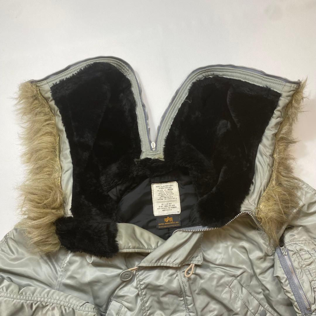 MA-1 AVIREX N-2B フライトジャケット グレー USA製 M相当