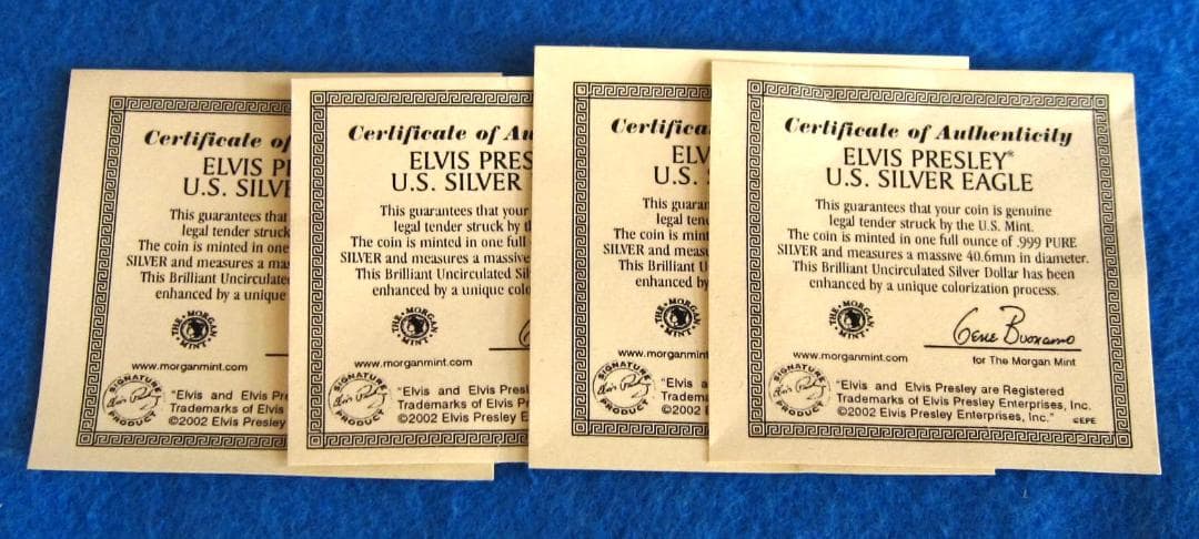 アメリカンシルバーイーグルカラー 1オンス銀貨 E・プレスリー25