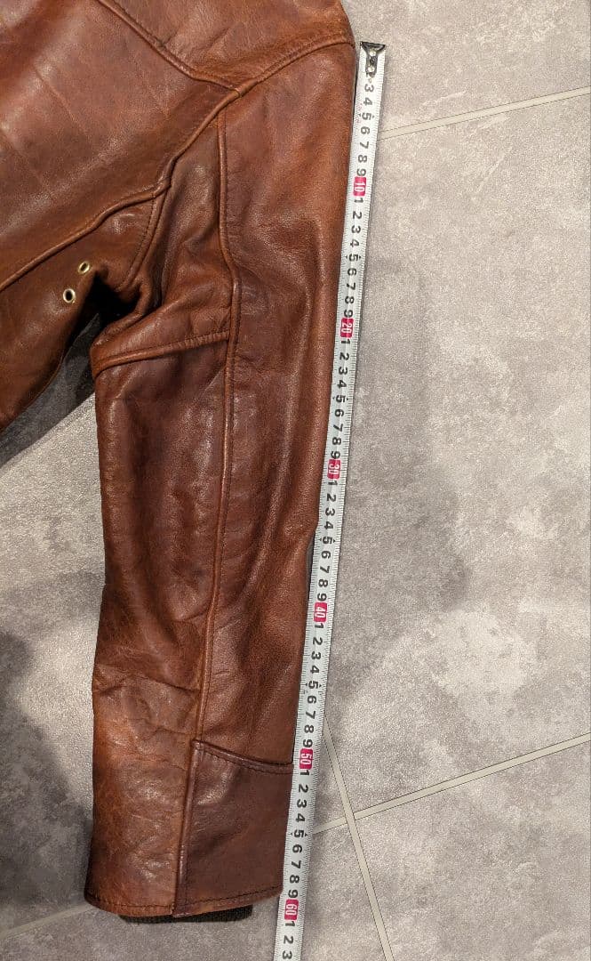 Schott レッドブラウンレザー ステアハイドトラッカージャケット