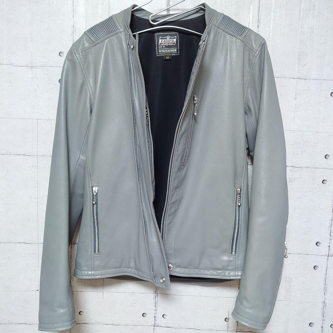 KADOYA カドヤ レザー シングルライダース FENNEL グレー カドヤ（KADOYA） KADOYA REP / グレー| : KADOYA公式Yahoo!店 - 通販