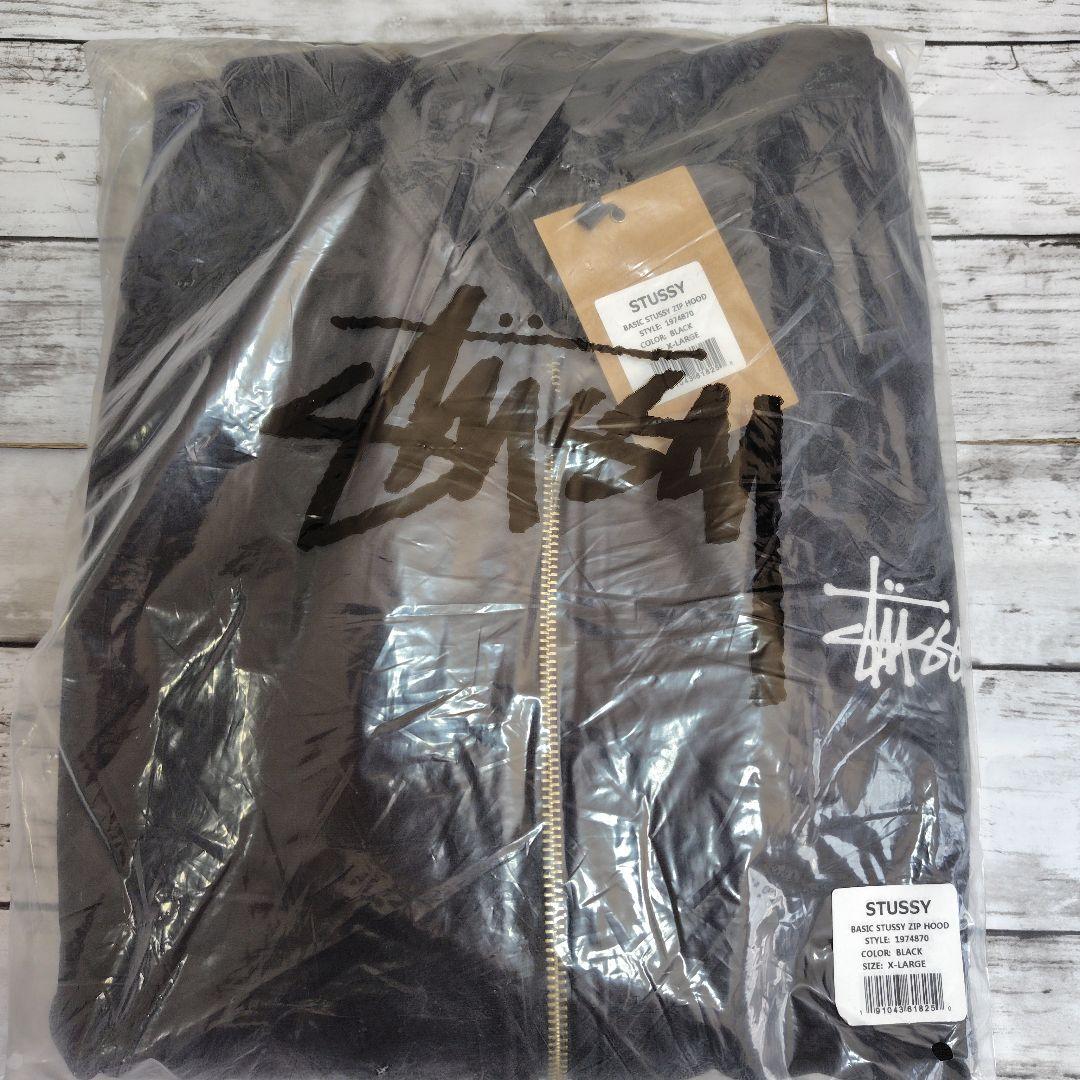 STUSSY BASIC ZIP FOOD XLサイズ ブラック
