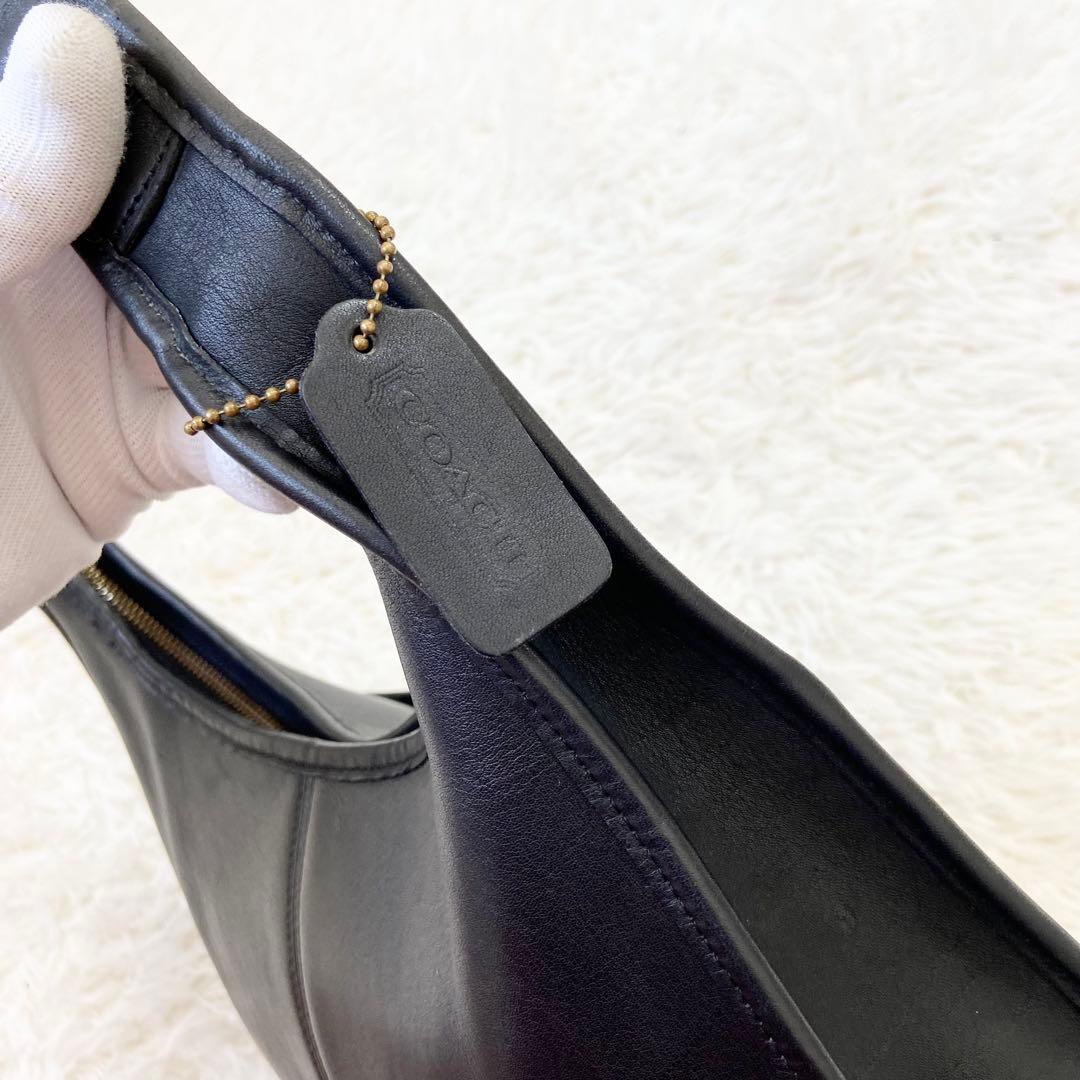 極美品✨ オールドコーチ エルゴ ワンショルダーバッグ レザー 黒 9033