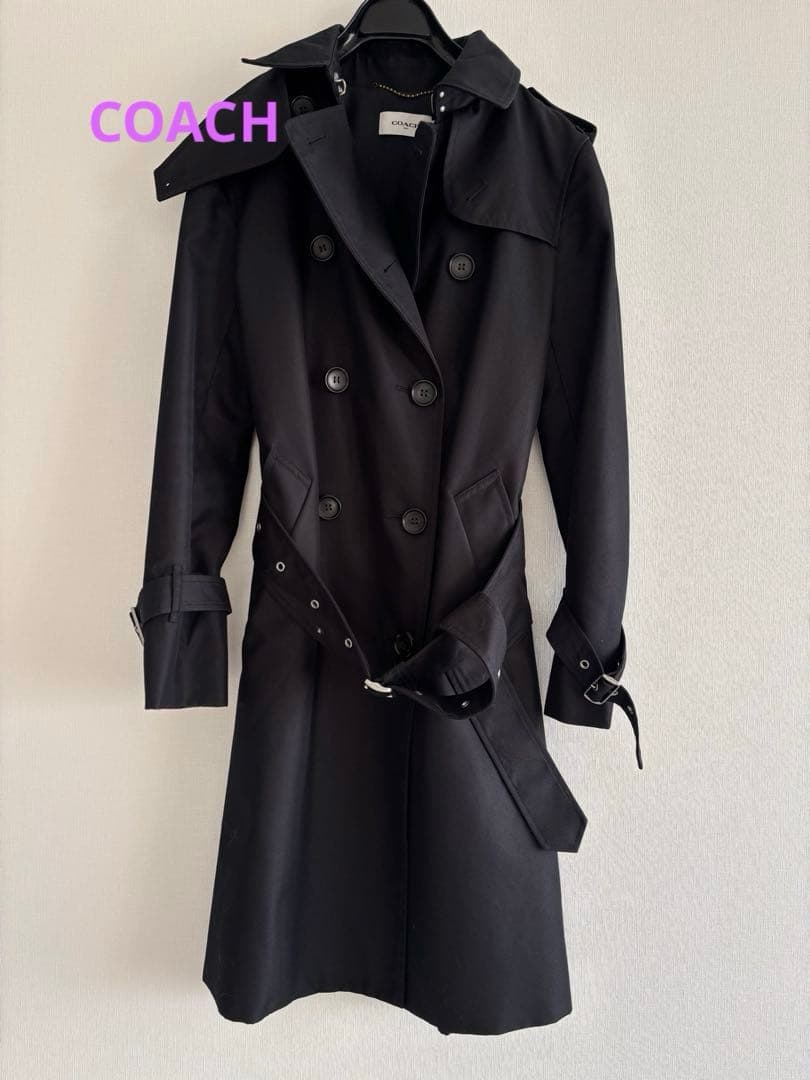 売切値下げ！【一度のみ着用】COACH レディーストレンチコート - メルカリ