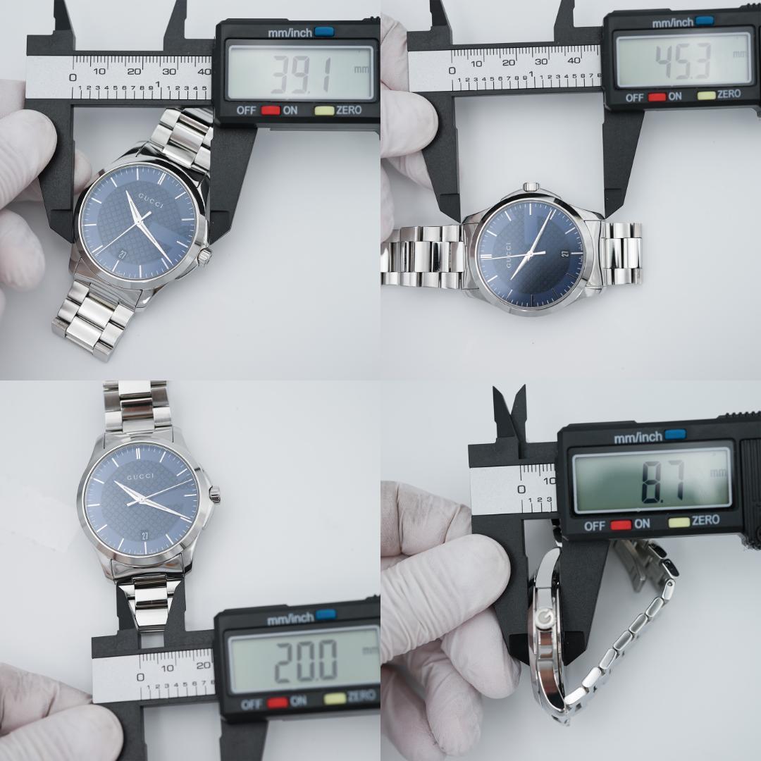 稼働】GUCCI 126.4 Gタイムレス メンズ ネイビー文字盤 腕時計 - メルカリ