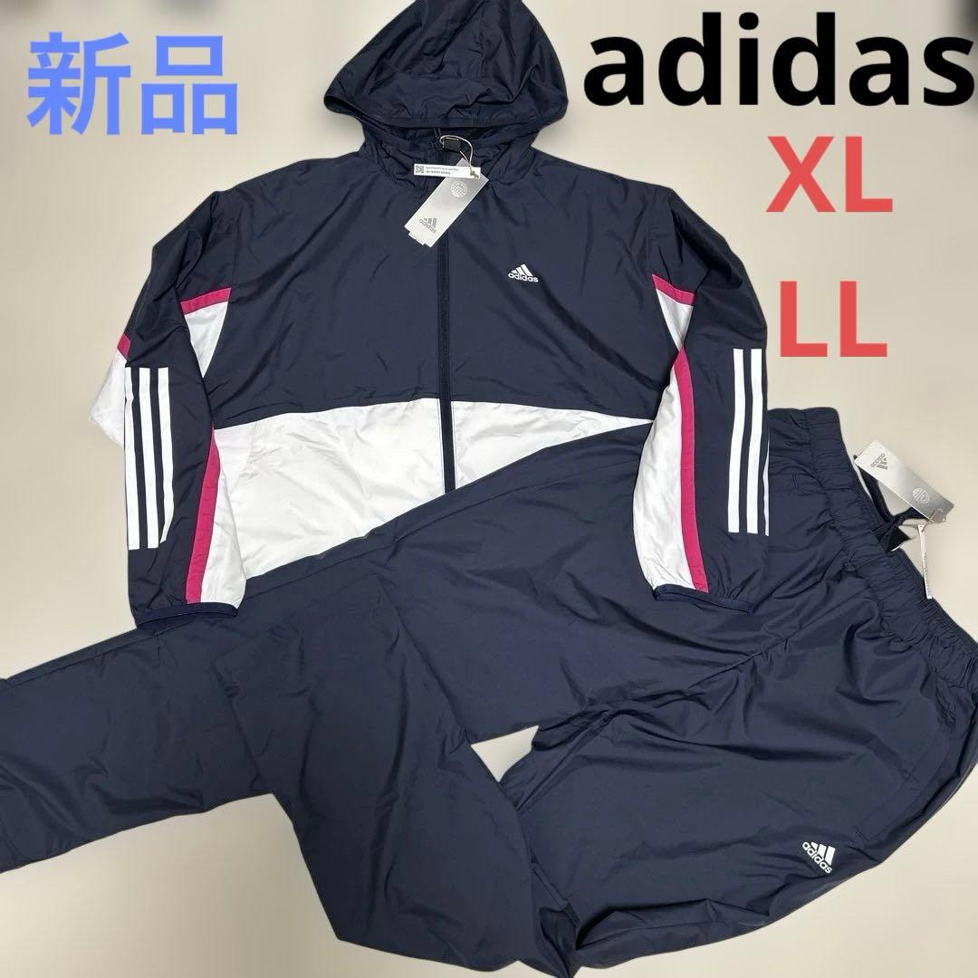 アディダス シャカシャカ　上下セット　裏起毛　XL ウインドブレーカーレディース ktx58set_01.jpg