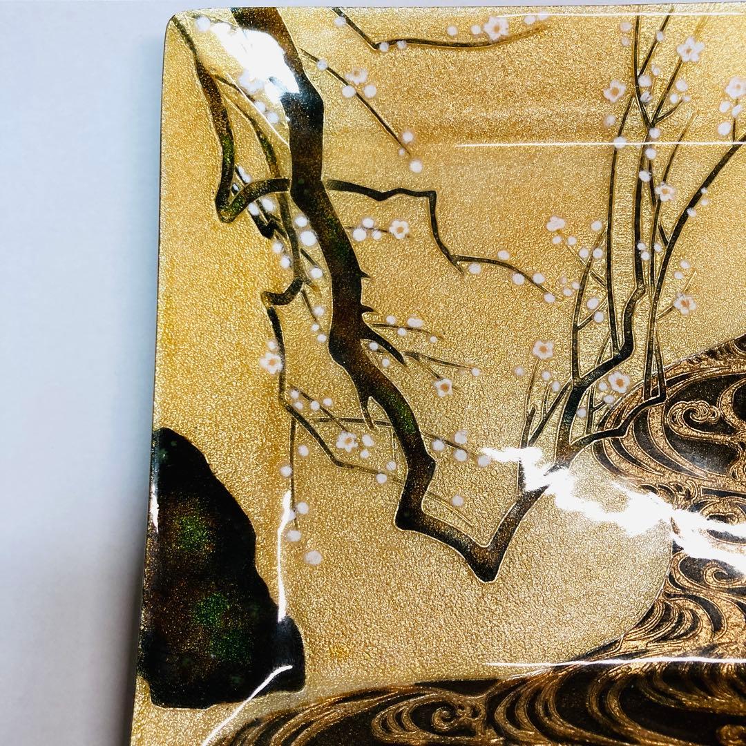 美品 七宝焼 尾形光琳 白梅 角皿 - メルカリ
