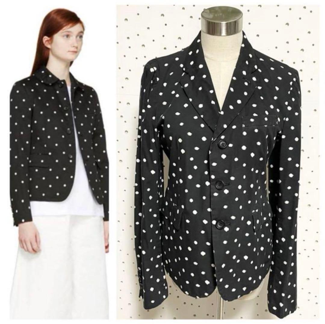 本物 コムデギャルソン 水玉 ドット柄 薄手 テーラード ジャケット S
