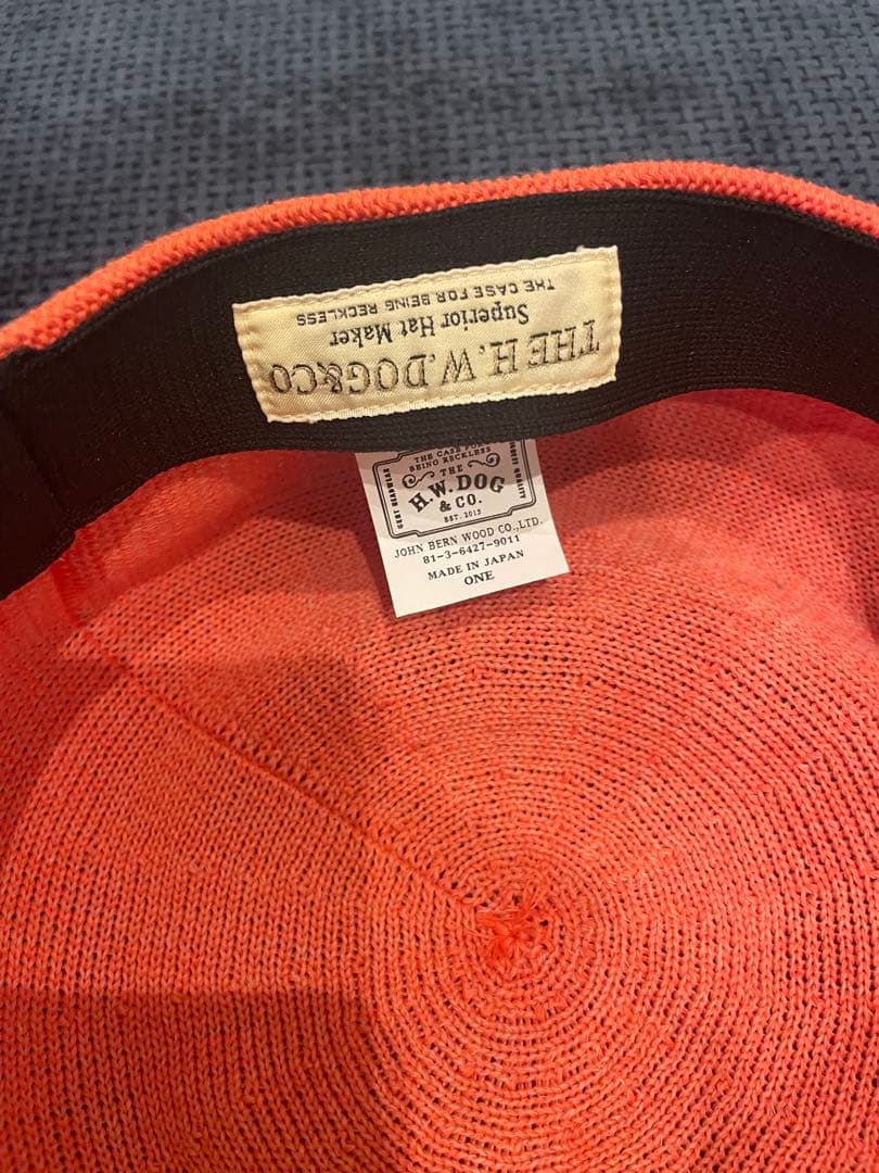 THE H.W.DOG&CO. ベレー帽　オレンジ　完売品