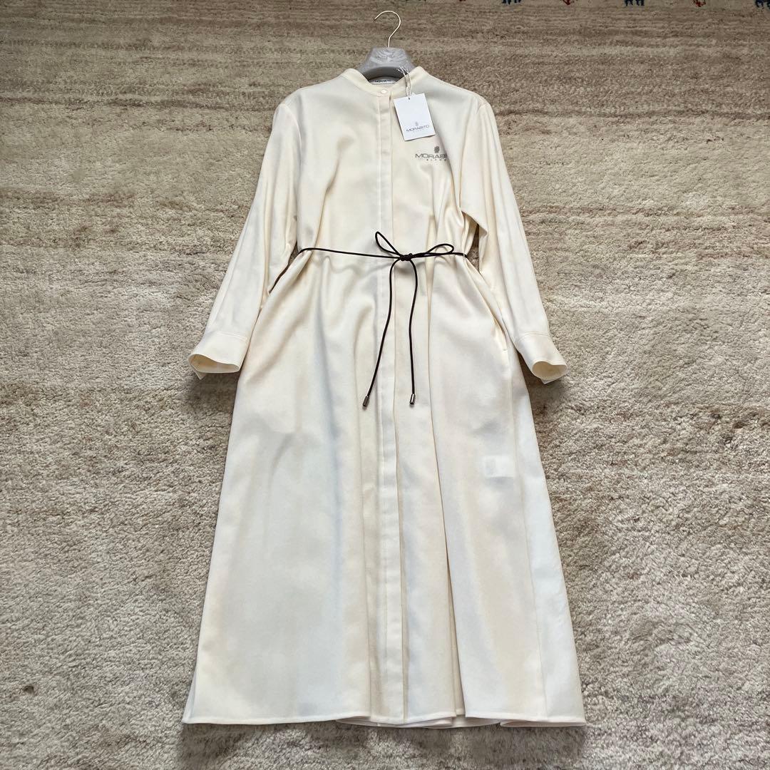 通販ファッション - 最終【MORABITO BLANC】サキソニーワンピース